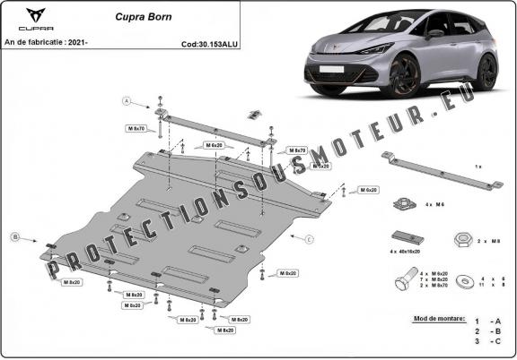 Aluminium protection sous moteur et de la boîte de vitesse Cupra Born