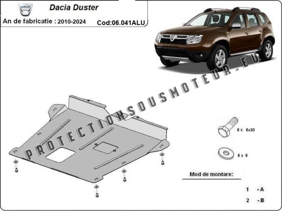 Aluminium protection sous moteur et de la boîte de vitesse Dacia Duster  Aluminium protection sous moteur et de la boîte de vitesse Dacia Duster