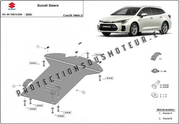 Protection / verrou de catalyseur en aluminium pour Suzuki Swace