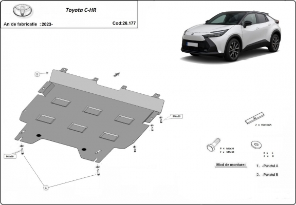 Protection sous moteur et de la boîte de vitesse Toyota C-HR
