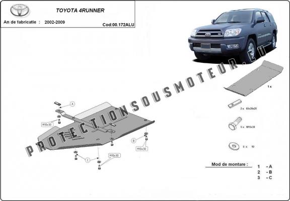 Aluminium protection de la boîte de vitesse Toyota 4Runner