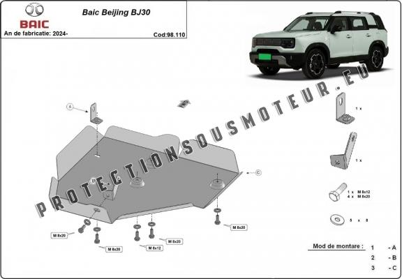Protection du différentiel Baic Beijing BJ30