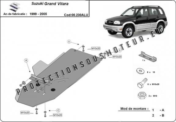 Aluminium protection de la boîte de vitesse Suzuki Grand Vitara