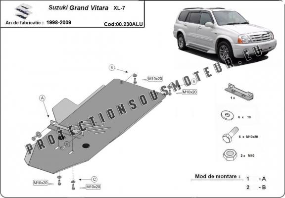 Aluminium protection de la boîte de vitesse Suzuki Grand Vitara XL7