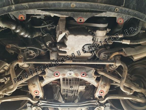 Protection sous moteur et de la boîte de vitesse Audi A6 avec laterale