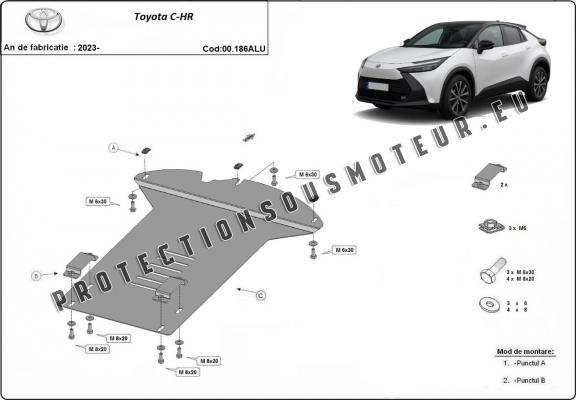 Protection / verrou de catalyseur en aluminium pour Toyota C-HR