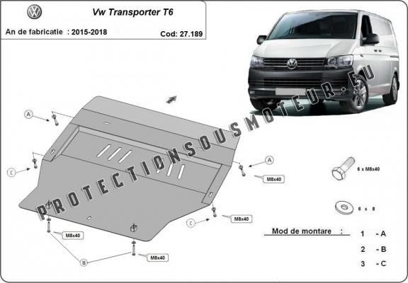 Protection sous moteur et de la boîte de vitesse Volkswagen Transporter T6