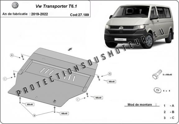 Protection sous moteur et de la boîte de vitesse Volkswagen Transporter T6.1