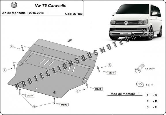Protection sous moteur et de la boîte de vitesse Volkswagen Transporter T6 Caravelle