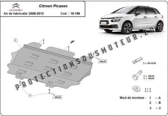 Protection sous moteur et de la boîte de vitesse Citroen C4 Picasso