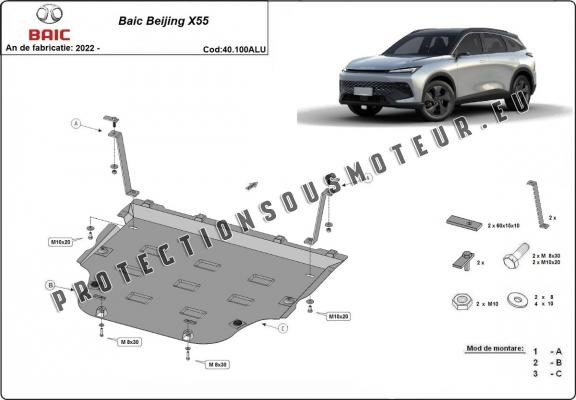Protection sous moteur et de la boîte de vitesse BAIC Beijing X55