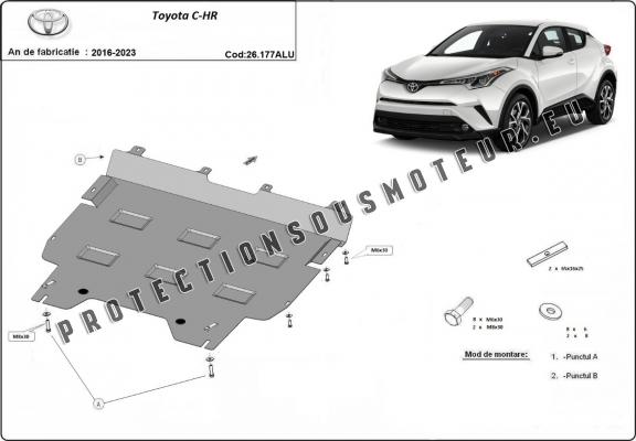 Protection sous moteur et de la boîte de vitesse  Toyota C-HR- Aluminium  