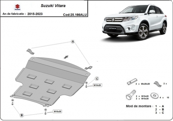 Protection sous moteur et de la boîte de vitesse Suzuki Vitara