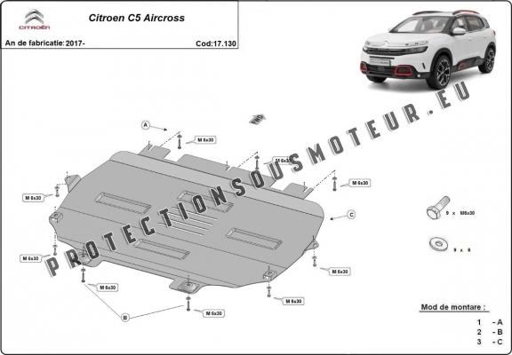 Protection sous moteur et de la boîte de vitesse Citroen C5 Aircross