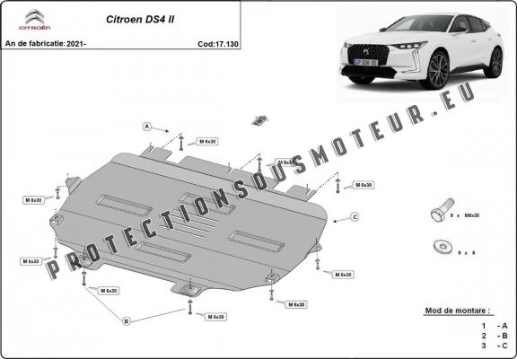 Protection sous moteur et de la boîte de vitesse Citroen DS 4 II