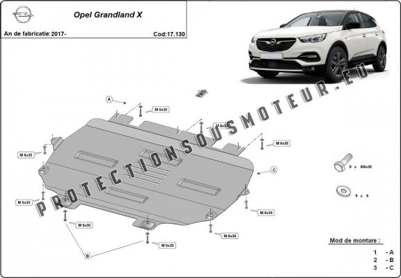 Protection sous moteur et de la boîte de vitesse Opel Grandland X