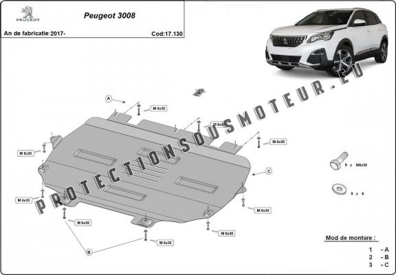 Protection sous moteur et de la boîte de vitesse Peugeot 3008