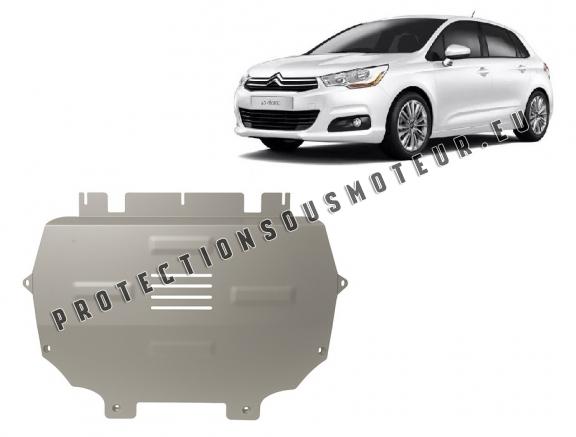 Protection sous moteur et de la boîte de vitesse Citroen C4 - Aluminium 
