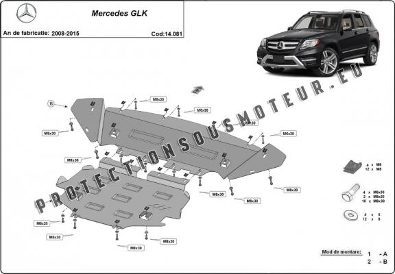 Protection sous moteur et de la boîte de vitesse  Mercedes GLK X204