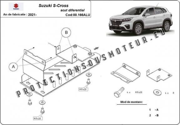 Aluminium protection du différentiel Suzuki SX 4-S Cross