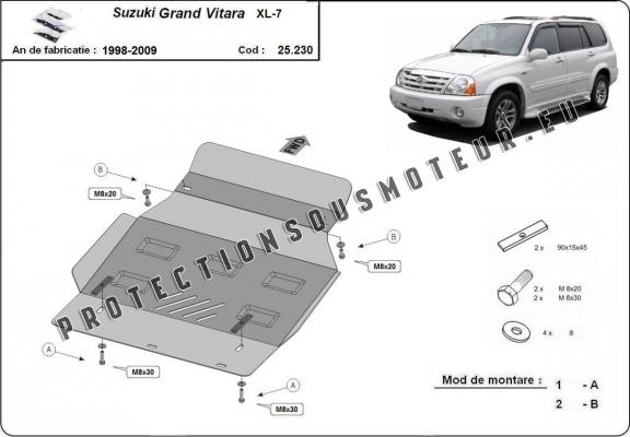 Protection sous moteur et de la radiateur Suzuki Grand Vitara XL-7