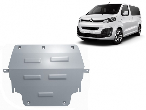 Protection sous moteur et de la boîte de vitesse Citroen Spacetourer - Aluminium 