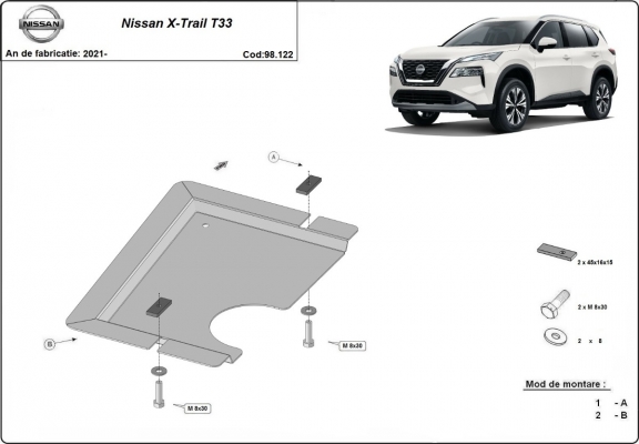 Protection du différentiel Nissan X Trail