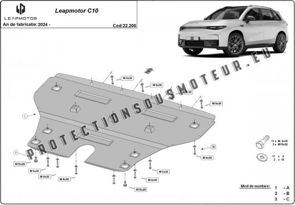 Protection sous moteur et de la boîte de vitesse Leapmotor C10