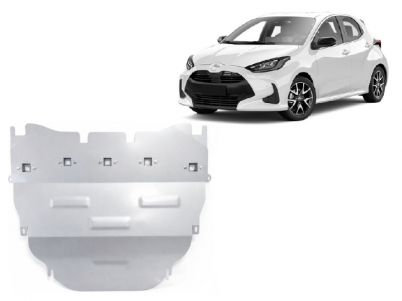 Protection sous moteur et de la boîte de vitesse  Toyota Yaris - Aluminium  
