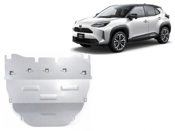 Protection sous moteur et de la boîte de vitesse  Toyota Yaris Cross - Aluminium  
