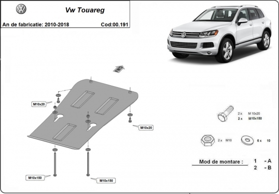 Protection de la boîte de vitesse VW Touareg 7P