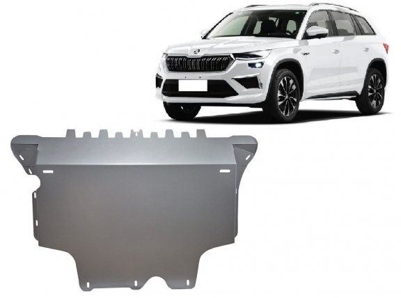 Aluminium protection sous moteur et de la boîte de vitesse Skoda Kodiaq