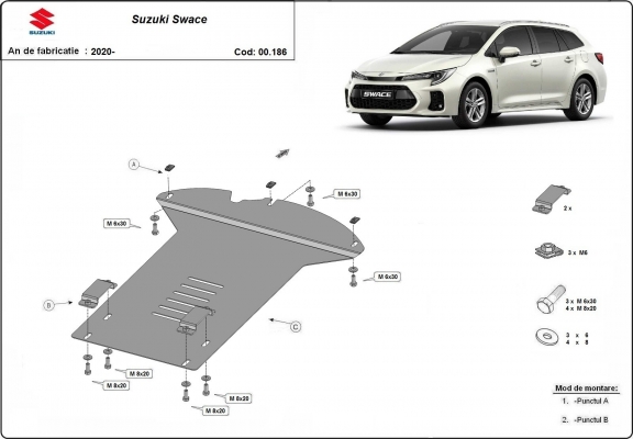 Protection convertisseur catalytique/cat lock Suzuki Swace