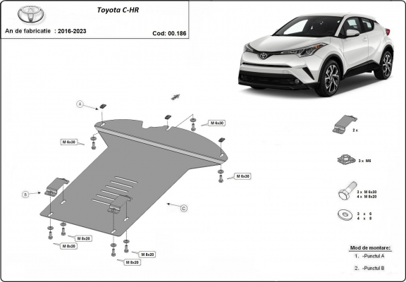 Protection convertisseur catalytique/cat lock Toyota C-HR
