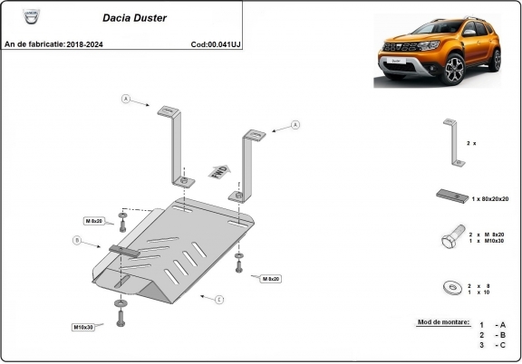 Protection du différentiel - RWD Dacia Duster