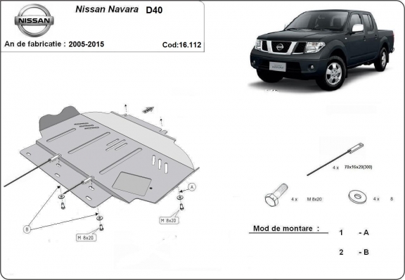 Protection Sous Moteur Nissan Navara D40