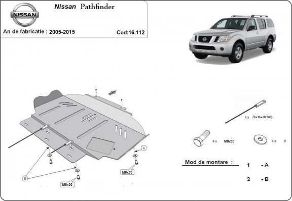 Protection Sous Moteur Nissan Pathfinder