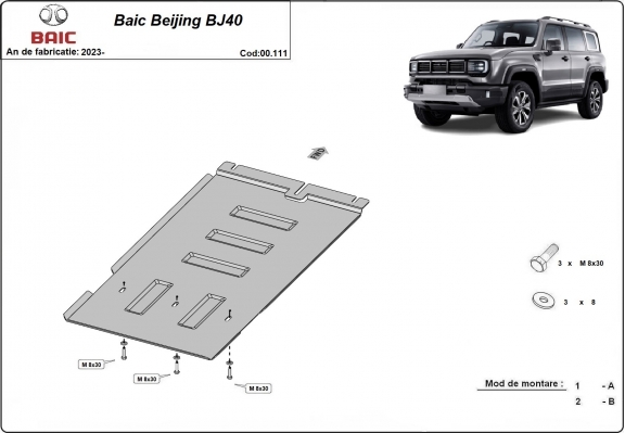 Protection de la boîte de vitesse Baic Beijing BJ40