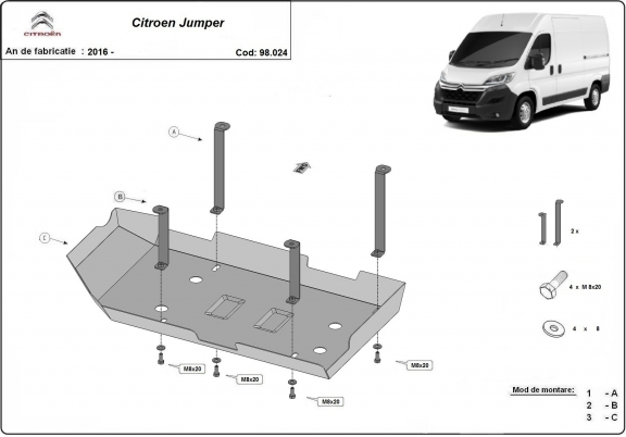 Protection réservoir AdBlue Citroen Jumper