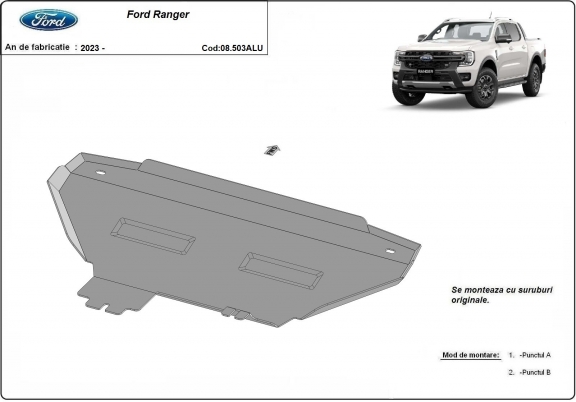 Aluminium protection de radiateur Ford Ranger