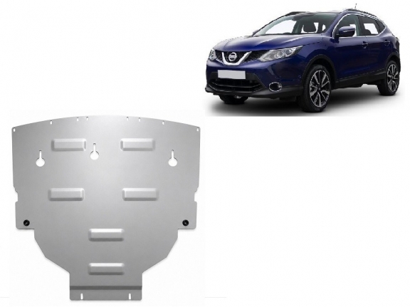 Protection sous moteur et de la boîte de vitesse Nissan Qashqai J11 - Aluminium 