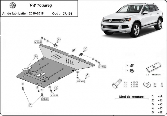 Protection Sous Moteur VW Touareg 7P