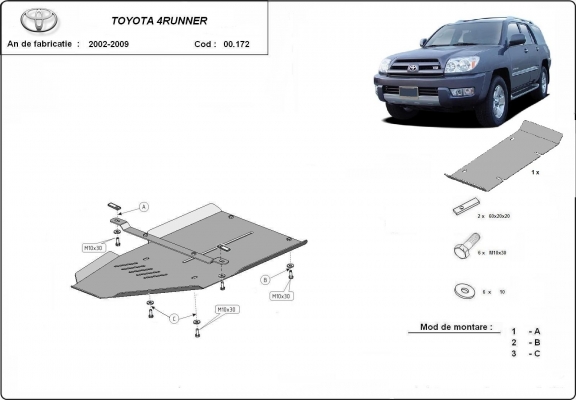 Protection de la boîte de vitesse Toyota 4Runner