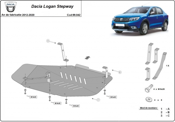 Protection de réservoir Dacia Logan Stepway