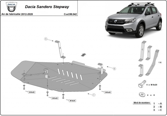 Protection de réservoir Dacia Sandero Stepway