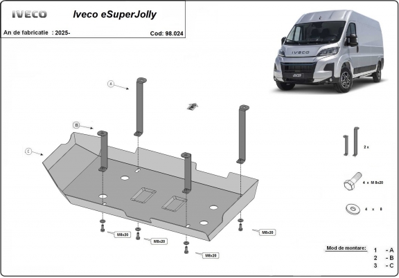 Protection réservoir AdBlue Iveco eSuperJolly