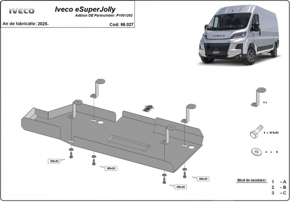 Protection réservoir AdBlue Iveco eSuperJolly