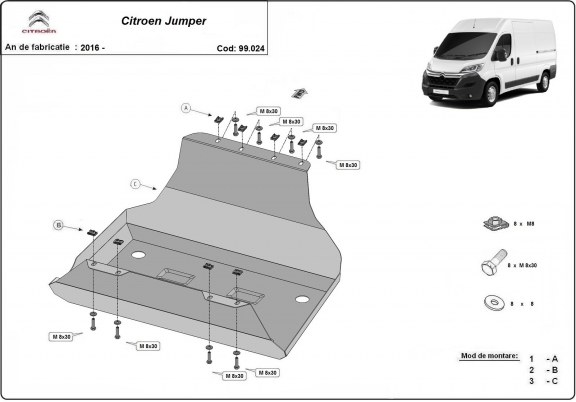 Protection de réservoir Citroen Jumper