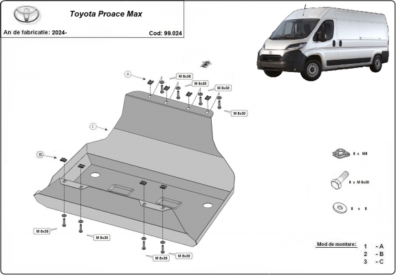 Protection de réservoir Toyota Proace Max