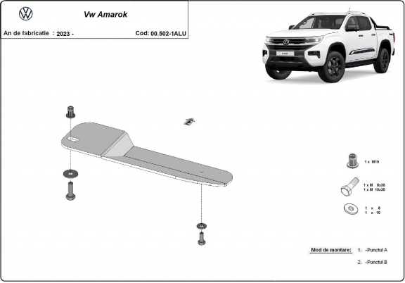Protection de filtre à carburant Volkswagen Amarok - Aluminium
